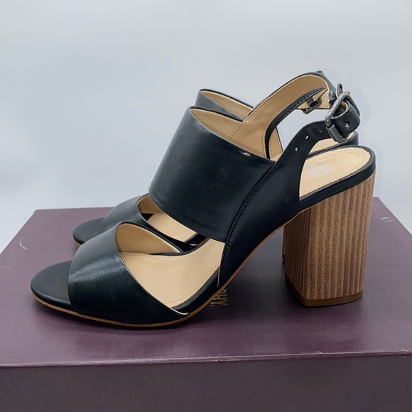Johnston & Murphy Blaire Sandals Block Heels Black Glove Leather Size 6 1/2 - Picture 14 of 14